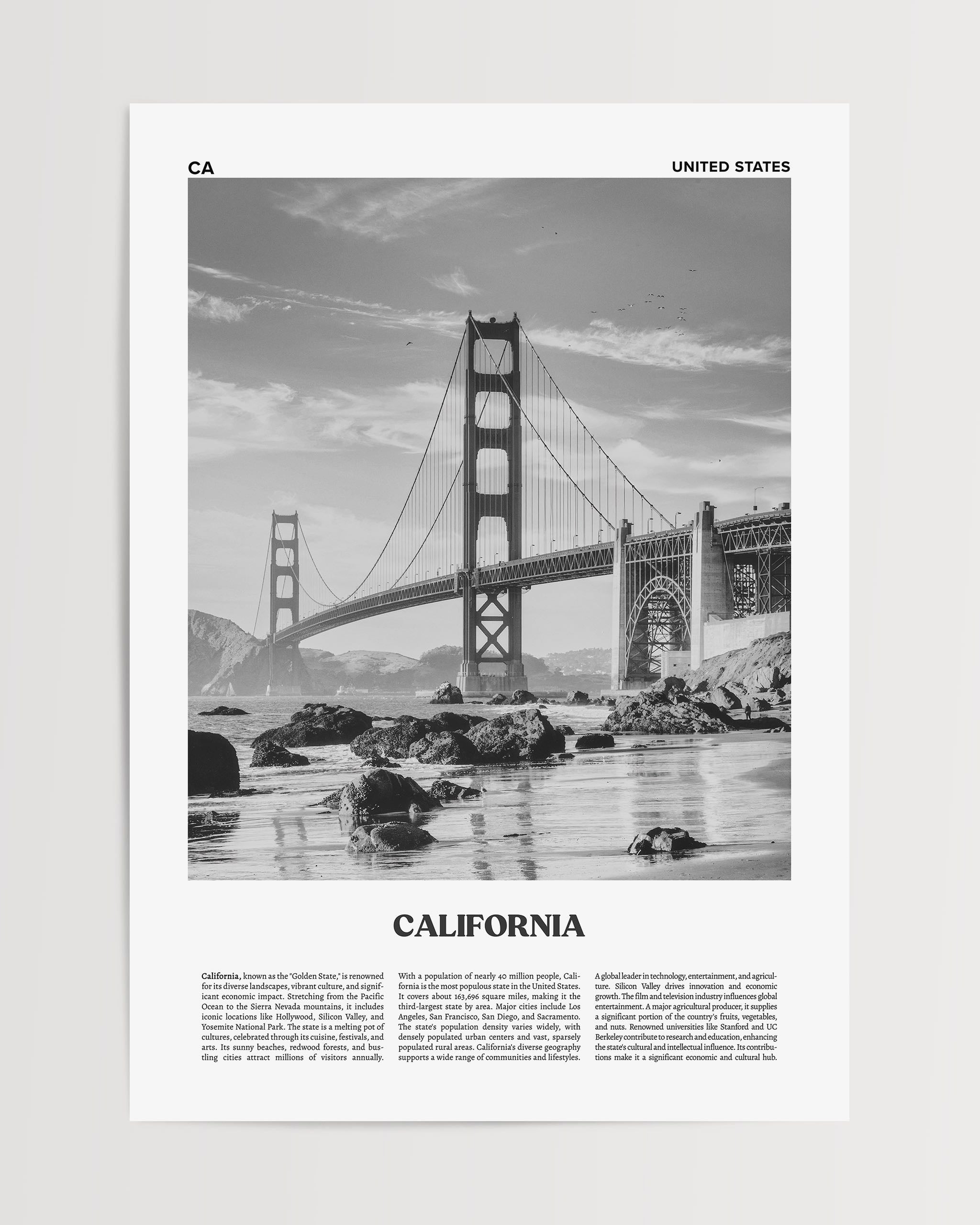 California No.2-psoter-wall_art-decor-The Poster Square