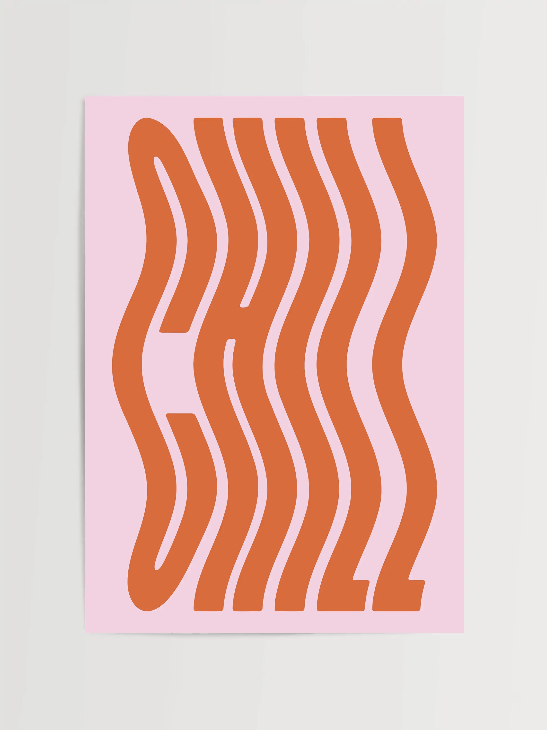 Chill Typografie Print