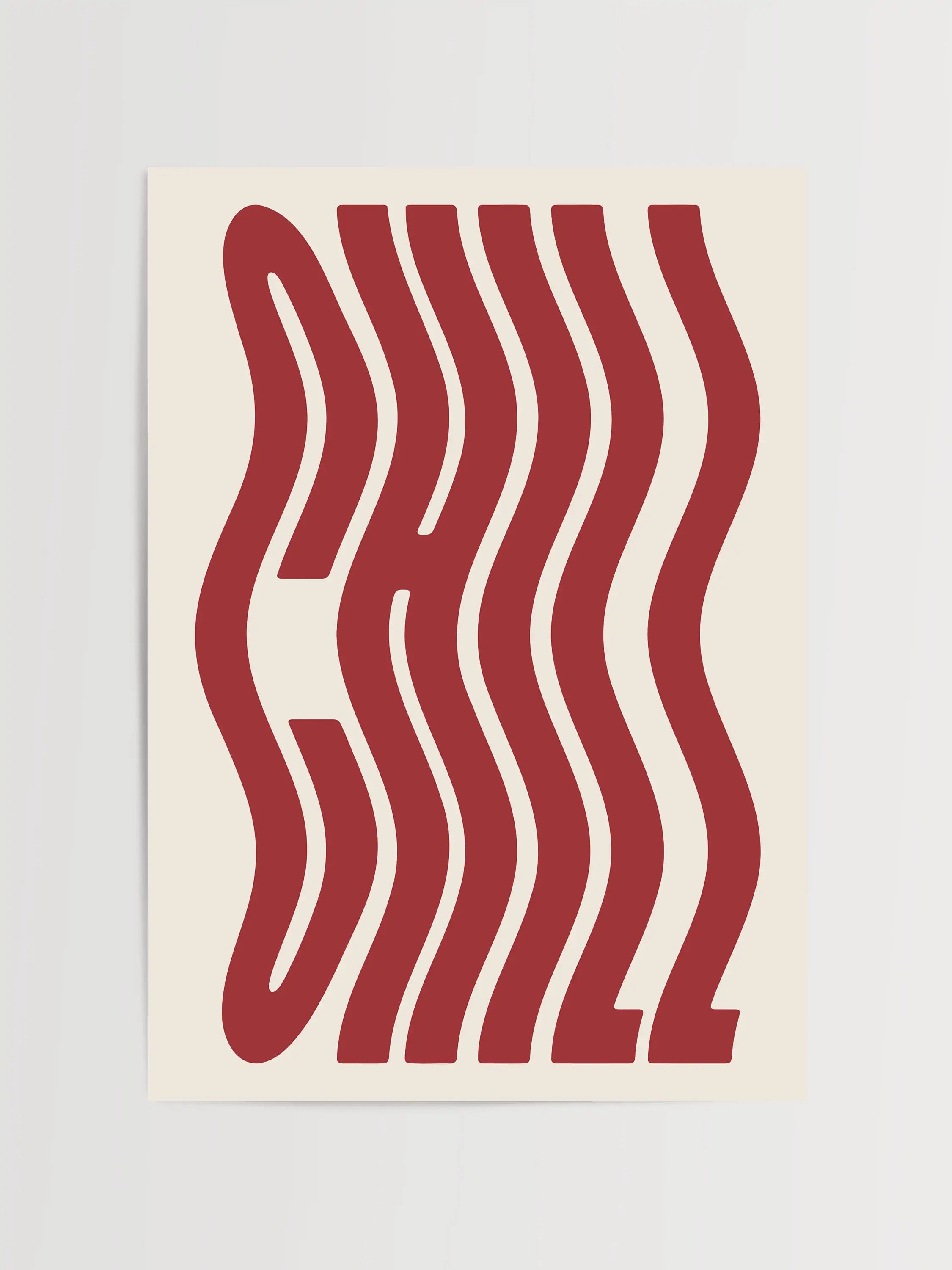 Impresión de Tipografía Relajada