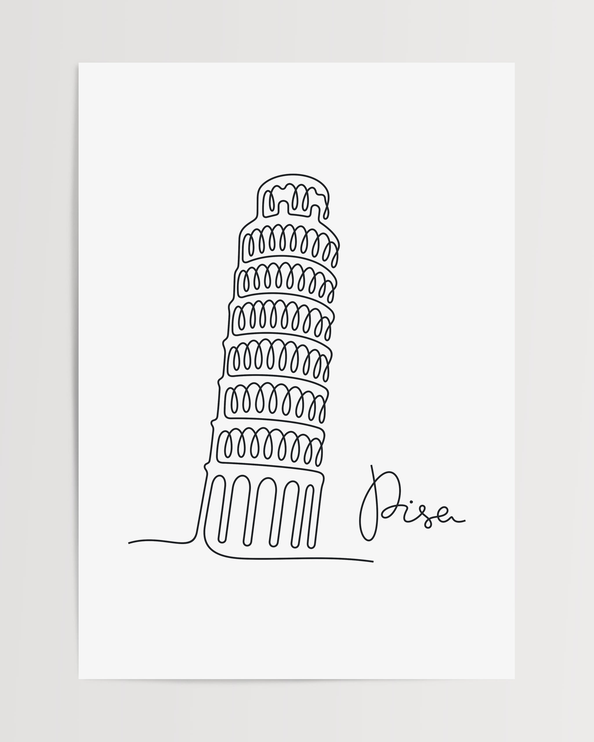 Pisa Leaning Tower-psoter-wall_art-decor-The Poster Square