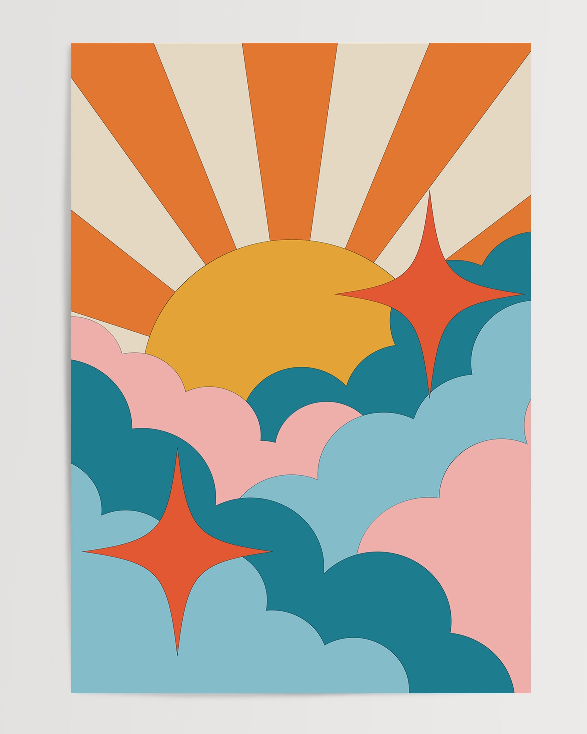 Groovy Sunrise The Poster Square
